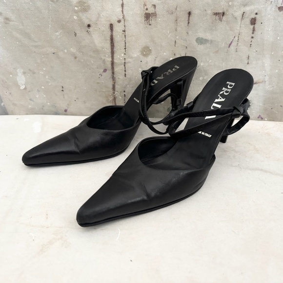 Prada Leather Slingback Pumps - Picture 2 of 10